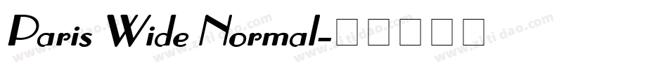 Paris Wide Normal字体转换